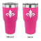 Fleur De Lis 30 oz Stainless Steel Tumbler - Pink - Double Sided (Personalized)
