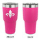 Fleur De Lis 30 oz Stainless Steel Ringneck Tumblers - Pink - Single Sided - APPROVAL