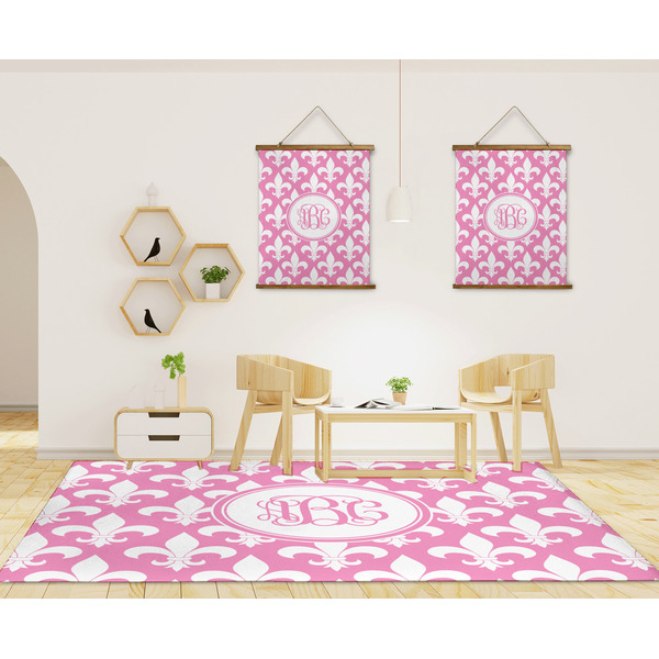 Fleur De Lis 8'x10' Indoor Area Rugs - IN CONTEXT