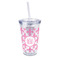 Fleur De Lis 16oz Double Wall Acrylic Tumbler with Lid & Straw - Full Print (Personalized)
