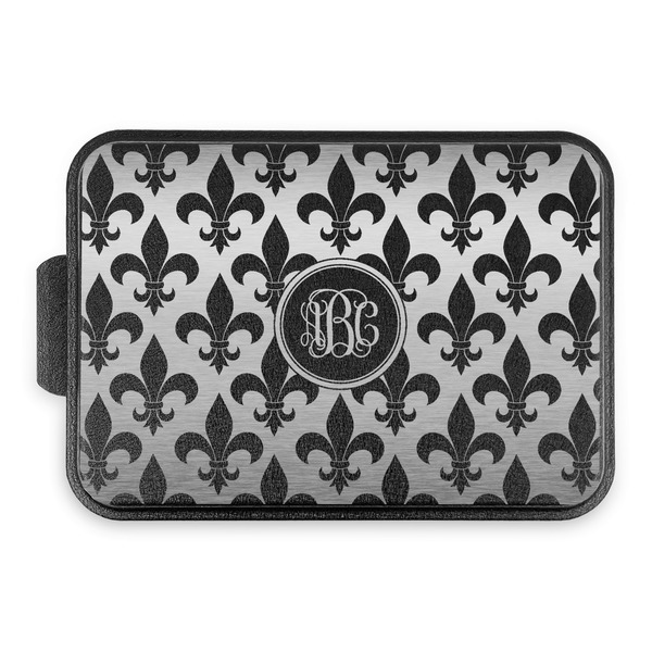 Fleur De Lis Aluminum Baking Pan - Black Lid - FRONT