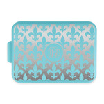 Fleur De Lis Aluminum Baking Pan with Teal Lid (Personalized)