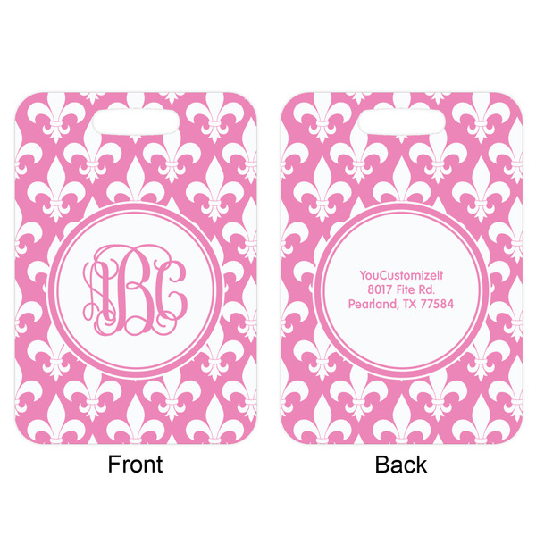 Fleur De Lis Aluminum Luggage Tag (Front + Back)