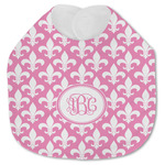 Fleur De Lis Jersey Knit Baby Bib w/ Monogram