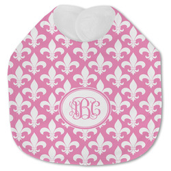 Fleur De Lis Jersey Knit Baby Bib w/ Monogram