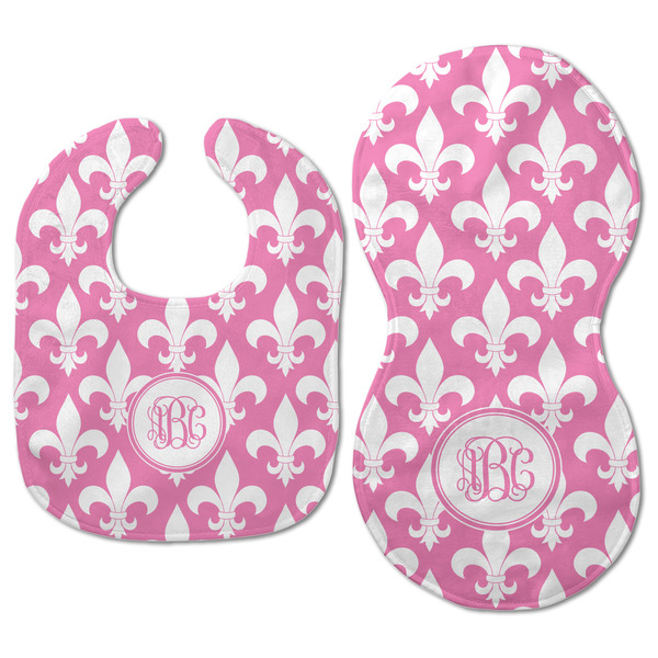 Fleur De Lis Baby Bib & Burp Set - Approval (new bib & burp)