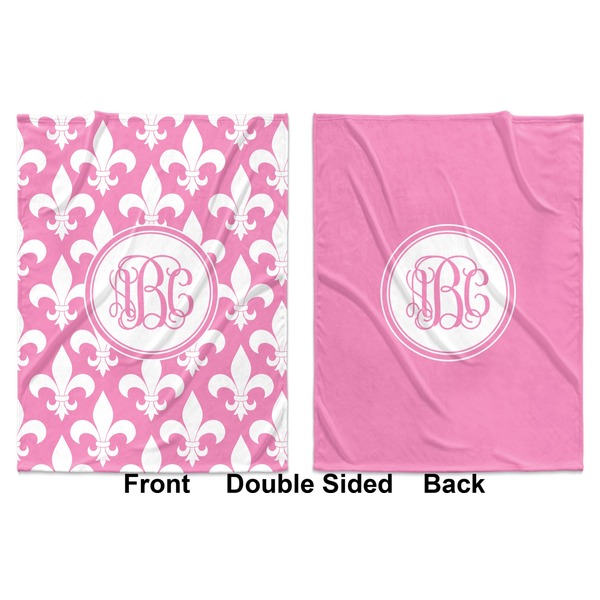 Fleur De Lis Baby Blanket (Double Sided - Printed Front and Back)