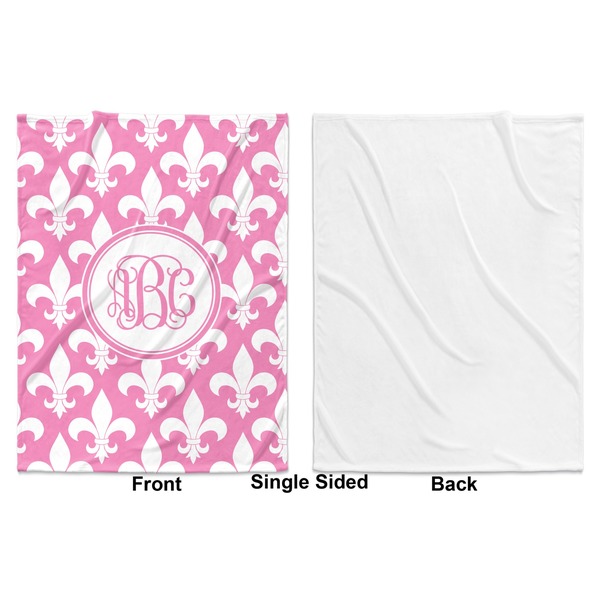 Fleur De Lis Baby Blanket (Single Side - Printed Front, White Back)