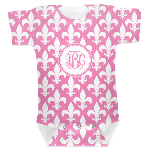 Custom Fleur De Lis Baby Bodysuit 12-18 w/ Monogram