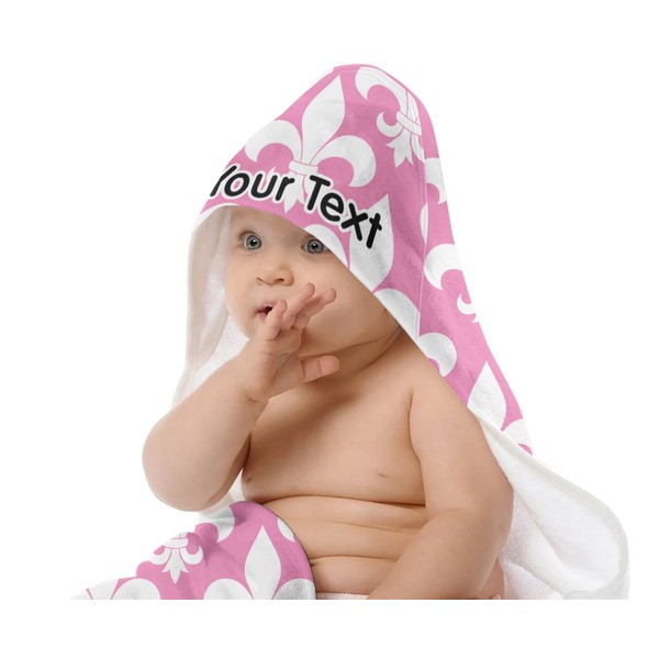 Fleur De Lis Baby Hooded Towel on Child
