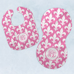 Fleur De Lis Baby Bib & Burp Set w/ Monogram