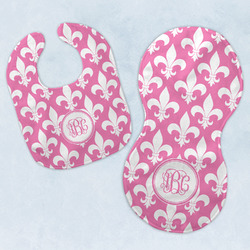 Fleur De Lis Baby Bib & Burp Set w/ Monogram