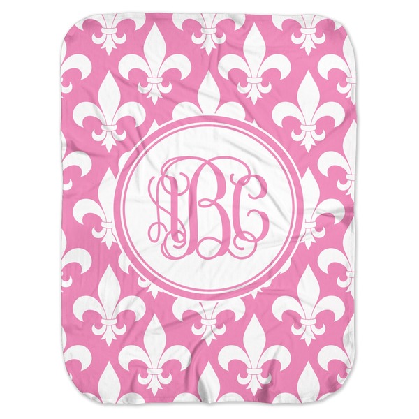 Custom Fleur De Lis Baby Swaddling Blanket (Personalized)