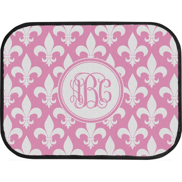 Pink Fleur De Lis Custom Car Floor Mats (Back Seat)