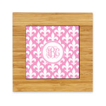 Fleur De Lis Bamboo Trivet with Ceramic Tile Insert (Personalized)
