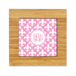 Fleur De Lis Bamboo Trivet with Ceramic Tile Insert (Personalized)