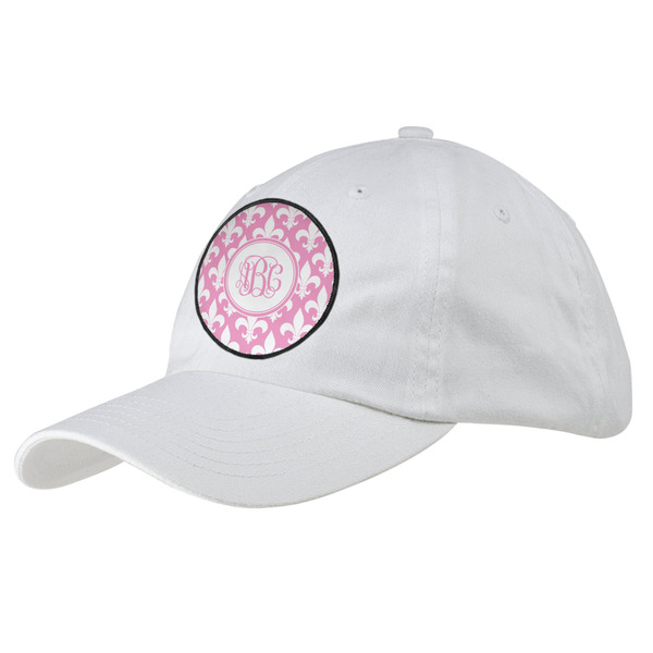 Custom Fleur De Lis Baseball Cap - White (Personalized)