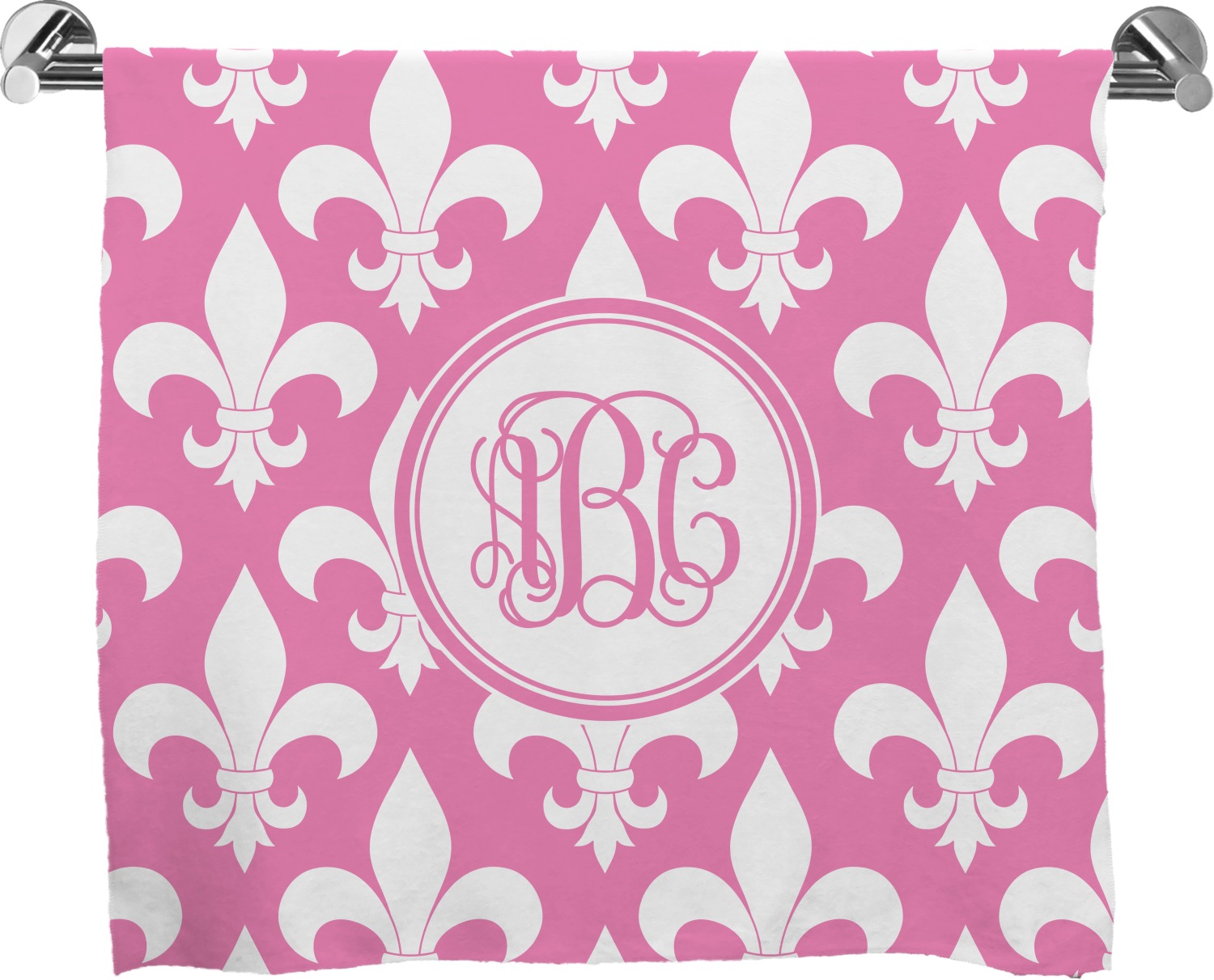 Fleur De Lis Full Print Bath Towel (Personalized) YouCustomizeIt