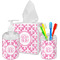 Fleur De Lis Acrylic Bathroom Accessories Set w/ Monogram