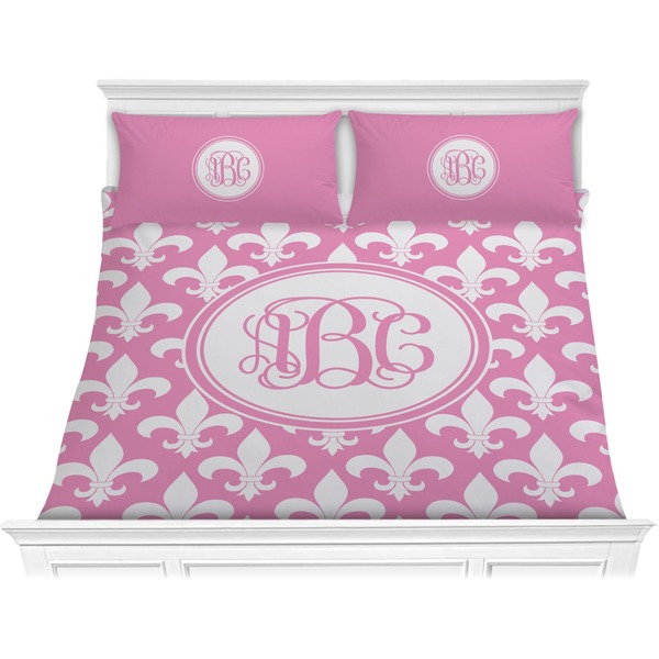 Custom Fleur De Lis Comforter Set - King (Personalized)