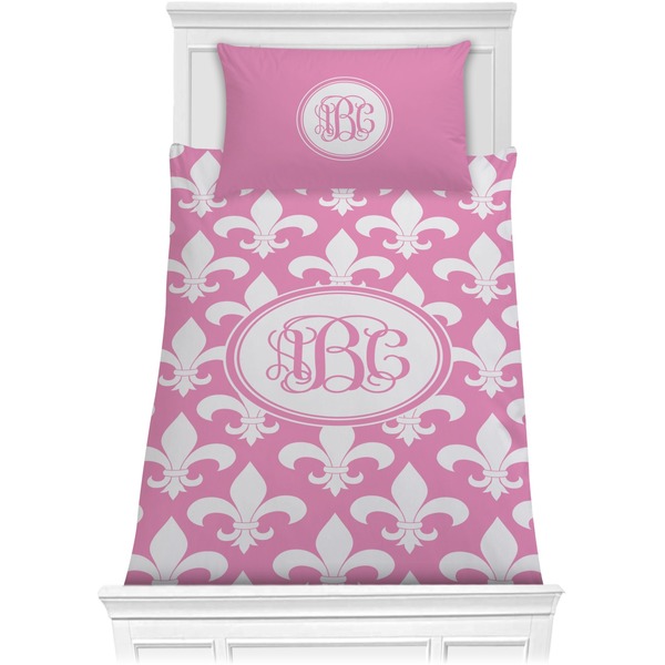 Custom Fleur De Lis Comforter Set - Twin (Personalized)
