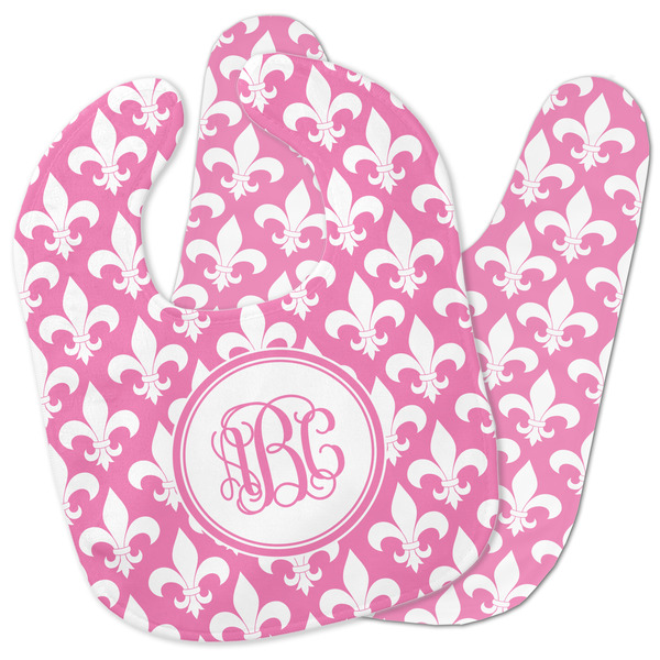 Custom Fleur De Lis Baby Bib w/ Monogram