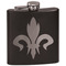 Fleur De Lis Black Flask Set
