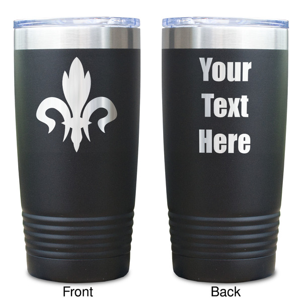 Fleur De Lis Black Polar Camel Tumbler - 20oz - Double Sided  - Approval