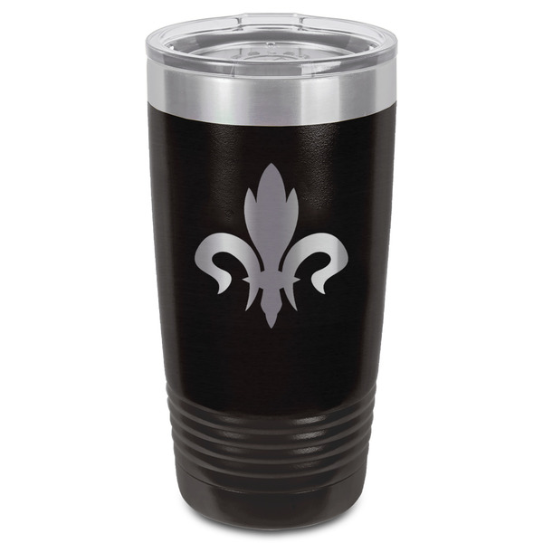 Fleur De Lis Black Polar Camel Tumbler - 20oz - Front