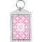 Pink Fleur De Lis Bling Keychain (Personalized)