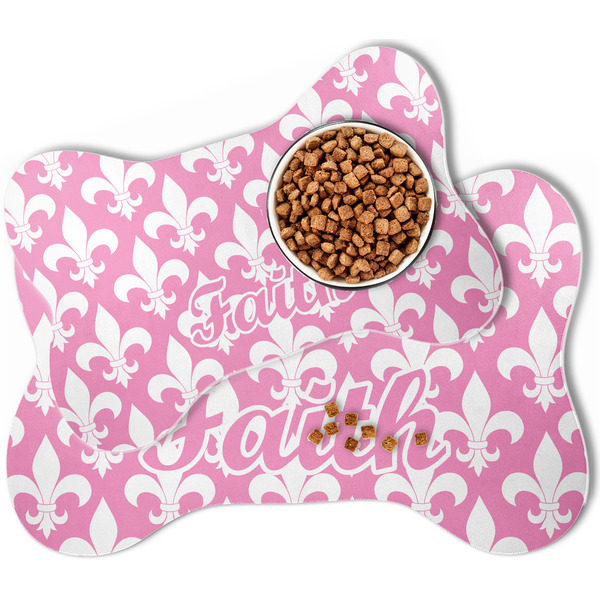 Fleur De Lis Bone Shaped Dog Mats - MAIN