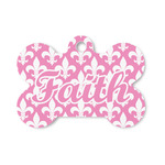 Fleur De Lis Bone Shaped Dog ID Tag - Small (Personalized)