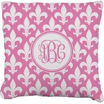 Fleur De Lis Faux-Linen Throw Pillow 18" (Personalized)