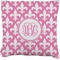 Fleur De Lis Faux-Linen Throw Pillow 18" (Personalized)