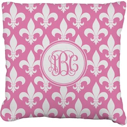 Fleur De Lis Faux-Linen Throw Pillow 20" (Personalized)
