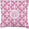 Fleur De Lis Faux-Linen Throw Pillow 20" (Personalized)