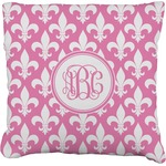 Fleur De Lis Faux-Linen Throw Pillow 26" (Personalized)