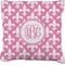 Pink Fleur De Lis Burlap Pillow (Personalized)
