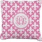 Fleur De Lis Faux-Linen Throw Pillow (Personalized)