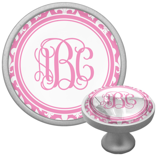 Custom Fleur De Lis Cabinet Knob (Silver) (Personalized)