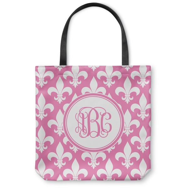 Custom Fleur De Lis Canvas Tote Bag (Personalized)