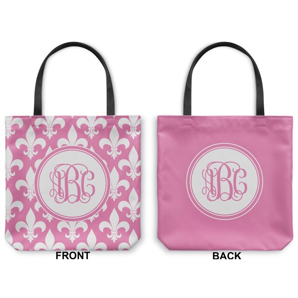 Fleur De Lis Canvas Tote - Front and Back