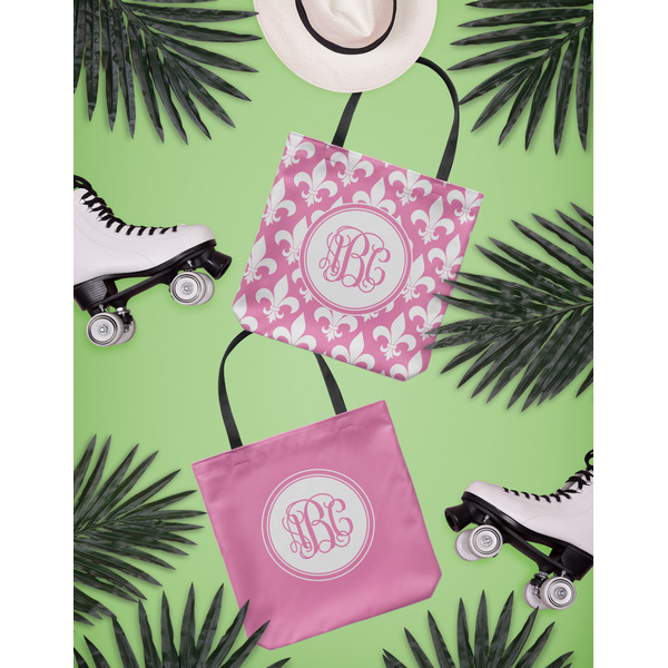 Fleur De Lis Canvas Tote Lifestyle Front and Back