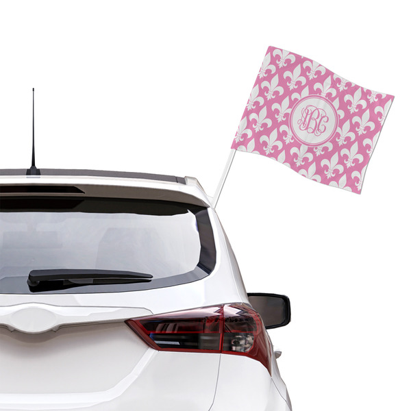 Fleur De Lis Car Flag - Large - LIFESTYLE