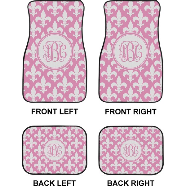 Fleur De Lis Car Floor Mats Set (2F + 2B)