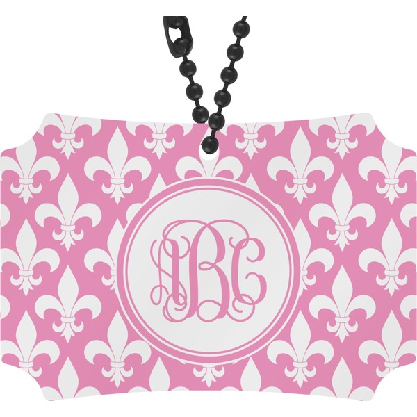 Custom Fleur De Lis Rear View Mirror Ornament (Personalized)
