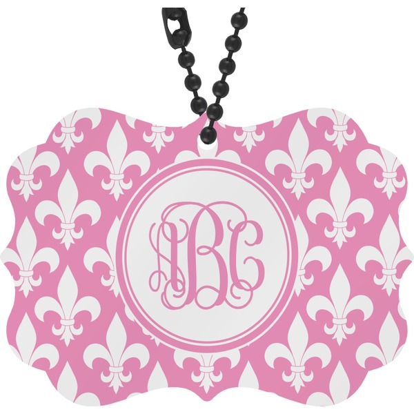 Custom Fleur De Lis Rear View Mirror Charm (Personalized)