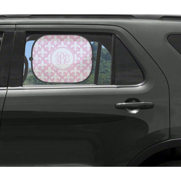 Fleur De Lis Car Sun Shade Black - In Car Window