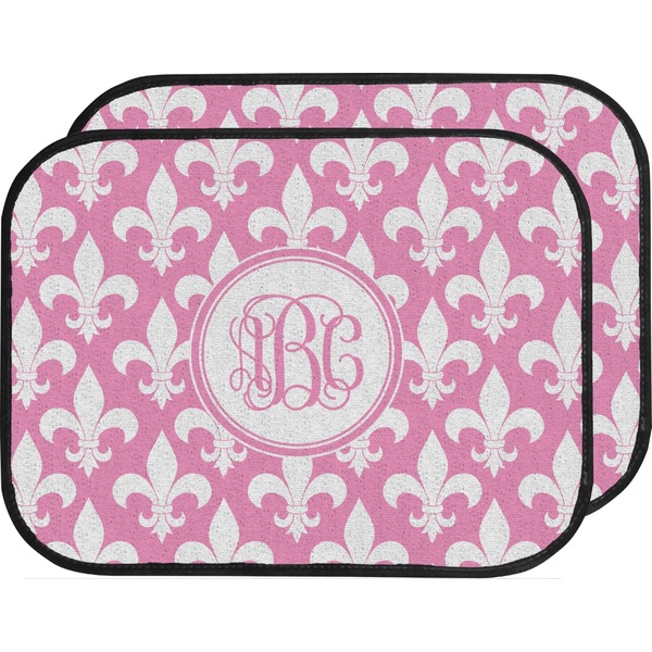 Pink Fleur De Lis Custom Car Floor Mats (Back Seat)