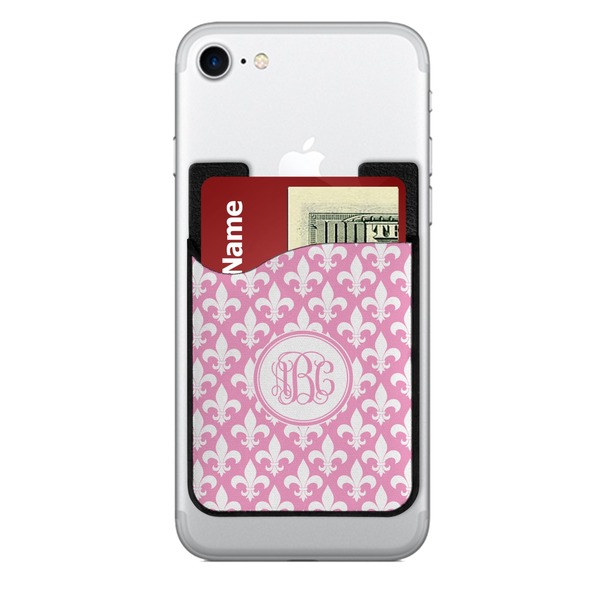 Custom Fleur De Lis 2-in-1 Cell Phone Credit Card Holder & Screen Cleaner (Personalized)